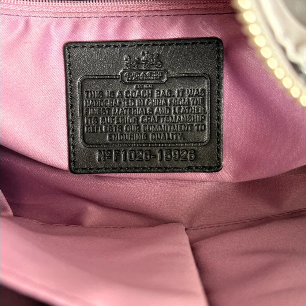 Coach Women's Black and Purple Bag - Picture 5 of 5